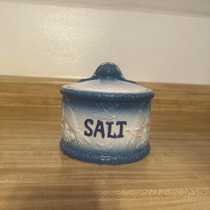 Blue and white Hanging Salt Crock